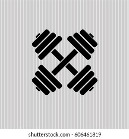 Vector Illustration Of Dumbbell vector icon or symbol

