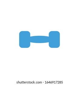 
Vector illustration, dumbbell icon template