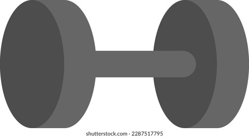 Vector illustration of a dumbbell for physical exercise. Gym dumbbells. Cardio and physical activity. Bodybuilding and healthy living.