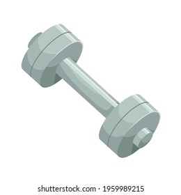 Vector illustration of a dumbbell. Sports equipment.