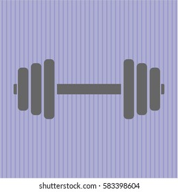 Vector illustration of Dumbbell vector symbol
