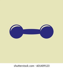 Vector illustration of Dumbbell symbol
