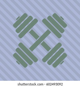 Vector illustration of Dumbbell vector symbol

