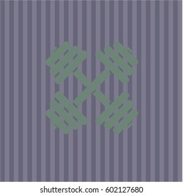 Ilustración vectorial del icono del símbolo Dumbbell en verde.
