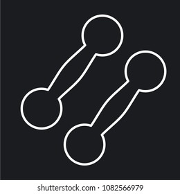 Vector illustration dumbbells icon