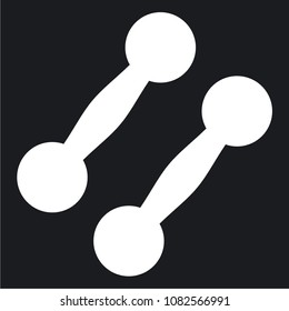 Vector illustration dumbbells icon