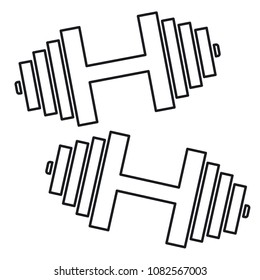 Vector illustration dumbbells icon