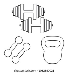 Vector illustration dumbbells icon