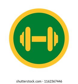 Vector illustration of dumbell icon for graphic and web design.
