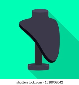 Vector illustration of dummy and bust sign. Graphic of dummy and female vector icon for stock.