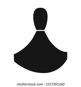 Vector illustration of dummy and hanger icon. Graphic of dummy and rack stock symbol for web.