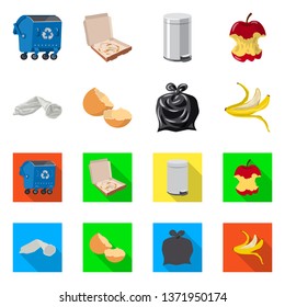 Vector illustration of dump  and sort icon. Collection of dump  and junk stock vector illustration.