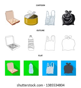 Vector illustration of dump  and sort icon. Set of dump  and junk vector icon for stock.