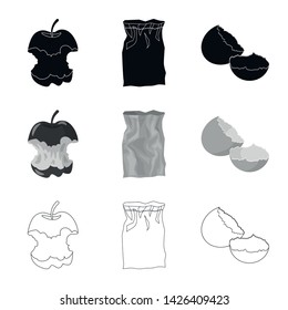 Vector illustration of dump and sort icon. Collection of dump and junk vector icon for stock.