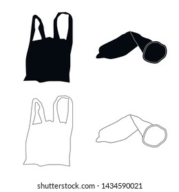 Vector illustration of dump and sort icon. Set of dump and junk vector icon for stock.