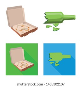Vector illustration of dump and sort icon. Collection of dump and junk vector icon for stock.