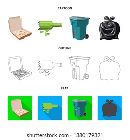 Vector illustration of dump  and sort logo. Set of dump  and junk vector icon for stock.