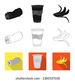 Vector illustration of dump  and sort logo. Set of dump  and junk vector icon for stock.