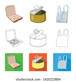 Vector illustration of dump  and sort logo. Collection of dump  and junk vector icon for stock.