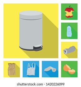 Vector illustration of dump  and sort logo. Set of dump  and junk stock vector illustration.
