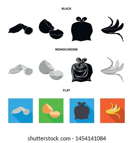 Vector illustration of dump and sort logo. Collection of dump and junk vector icon for stock.