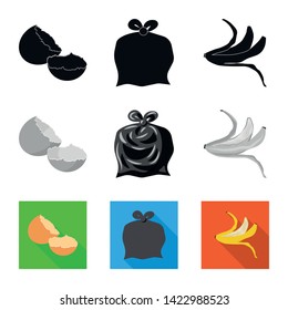 Vector illustration of dump  and sort sign. Collection of dump  and junk vector icon for stock.