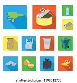 Vector illustration of dump  and sort symbol. Set of dump  and junk stock vector illustration.