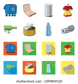 Vector illustration of dump  and sort symbol. Set of dump  and junk stock vector illustration.