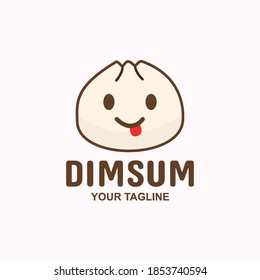 vector illustration. dumplings cute dim sum mascot character. steamed food from china. Logo templates for menus, restaurants and packaging brands.