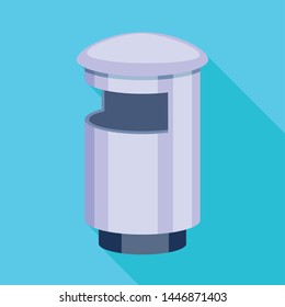 Vector illustration of dumpster and container icon. Collection of dumpster and garbage stock symbol for web.
