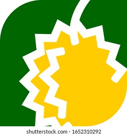 Logo de diseño de frutas durianas vectoriales