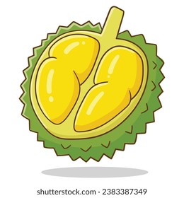 ilustración vectorial del fruto del durión bueno para pegatinas o marca