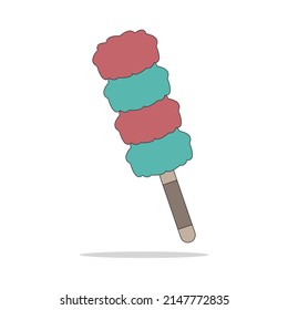 Ilustración vectorial de un limpiador de polvo aislado en un fondo blanco