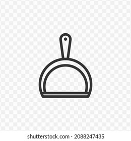 Vector illustration of dustpan icon in dark color and transparent background(png).