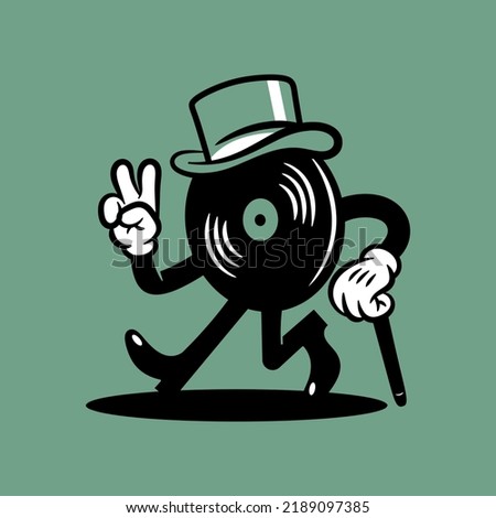 Vector illustration of DVD cassette cartoon character with funny expression perfect for logos, symbols and advertising