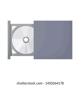 Vector illustration of dvd and video sign. Collection of dvd and cd stock vector illustration.