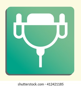Vector illustration of dvi cable sign icon on green light background. Vector illustration of dvi cable sign icon on green light background.