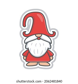 vector illustration of a dwarf,christmas theme design character