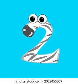 vector illustration of a dyad resembling a zebra on a blue background