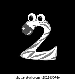vector illustration of a dyad resembling a zebra without a background