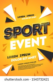 Vector Illustration Dynamic Abstract Template Design Background For Sport Event Or Championship.