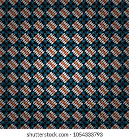 Vector illustration of dynamic composition made of white, blue and black colors rounded shapes lines in diagonal rhythm seamless pattern.