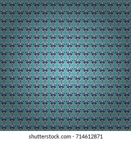 Vector illustration of dynamic composition made of blue, black and neutral colors rounded shapes lines in diagonal rhythm seamless pattern.