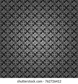 Vector illustration of dynamic composition made of gray, black and white colors rounded shapes lines in diagonal rhythm seamless pattern.