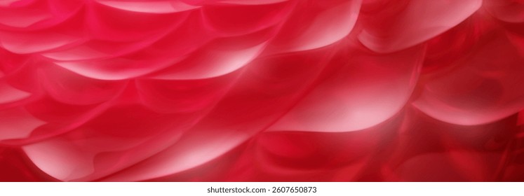 Vector illustration of a dynamic composition of red waves, creating a sense of movement and depth. The minimalist design is ideal for backgrounds.
