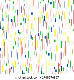 
Vector illustration, dynamic composition of various colored rounded shapes in a vertical rhythm. Minimalistic motion design. Seamless pattern.
