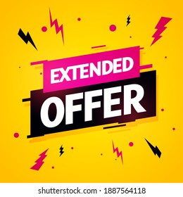 Vector Illustration Dynamic Extended Offer Label