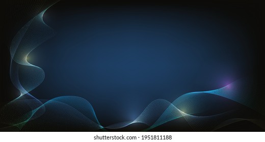 Vector illustration of Dynamic wave shape of dot structure represent to big data communication for high technology background banner and wallpapers.