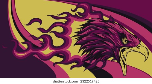 vector illustration of Eagle Head mascot design