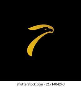 Vector illustration of an eagle for an icon, symbol or logo. golden eagle logo template